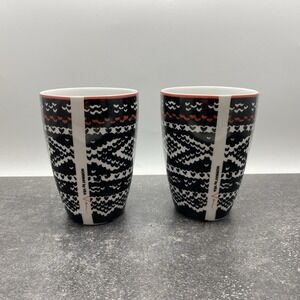 Norway by Vea Nordic Wool Marius Design Thermo Cup Set of 2 Ceramic Coffee Mugs